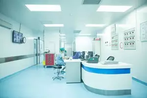 A cleanroom ward used for pediatric stem cell transplantation