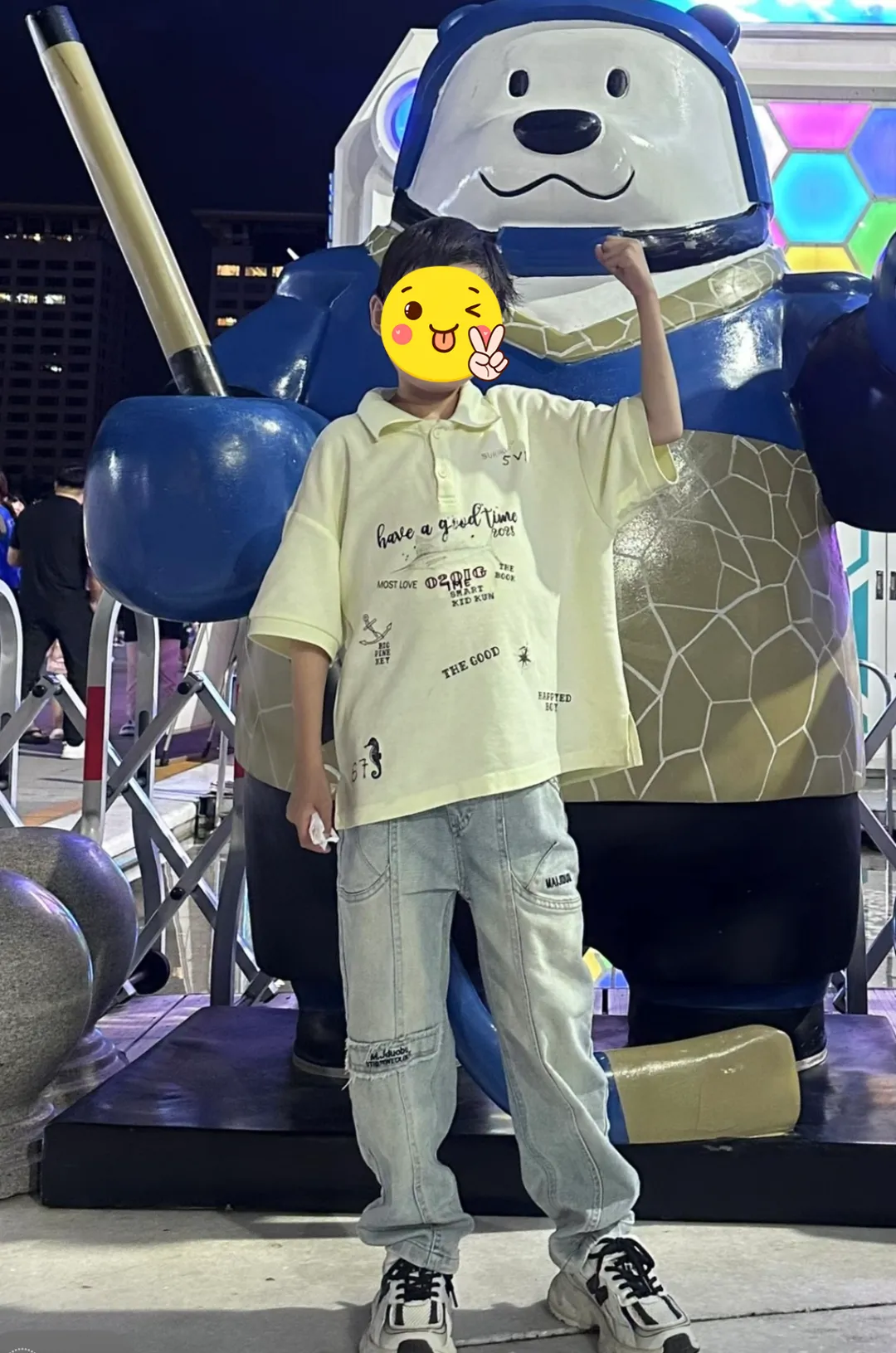 Mingming outdoors during recovery, showing renewed strength